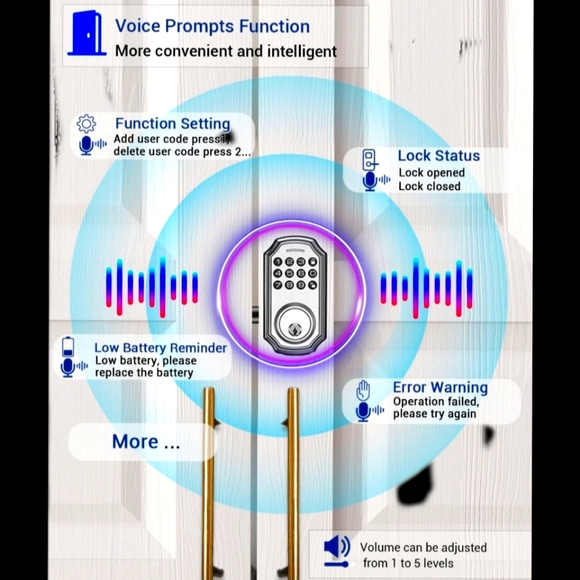 Bulist- Smart Lock with Voice Prompts - Picture 4 of 8